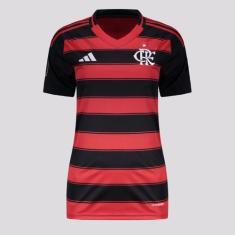 Camisa Adidas Flamengo I 2025 Feminina Patch Libertadores, GG