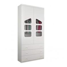 Guarda Roupa Infantil 2 Portas 3 Gavetas Eloísa Phoenix Baby Branco