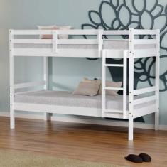 Beliche Infantil Slim Madeira Maciça Branco Housin