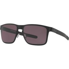 Óculos de Sol Oakley Holbrook Metal 0OO4123 412311 Tam 55 / Preto Fosco - Lentes Prizm Grey