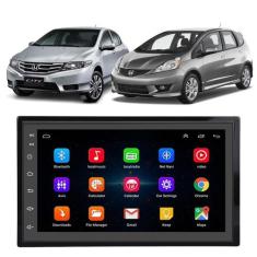 Kit Central Multimídia Android Fit 2004 A 2012 City 2009 A 2014 7 Pole