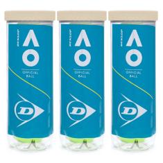 Bola de Tênis Dunlop Australian Open - Pack com 3 tubos