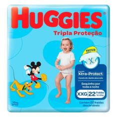 Fralda HuGGies Disney Tripla Protecao Jumbo Xxg com 22 unidades, XXG, 