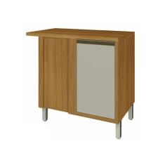 Balcão de Cozinha Nesher Princesa 120cm Freijo/Grafite, Off White