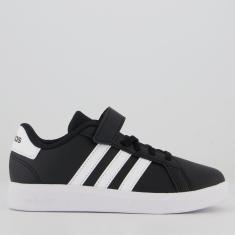Tênis Adidas Grand Court 2.0 EL Infantil Preto e Branco-Unissex