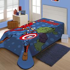 Cobertor Juvenil Raschel Plus Marvel Avengers Ação Jolitex