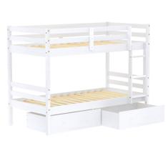 Beliche Infantil Slim com 02 Gavetas Madeira Maciça Branco Housin