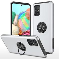 Kainevy Capa de telefone Samsung Galaxy A51 para mulheres e homens com anel de suporte linda capa para celular Samsung A51 4G capa protetora fina de silicone magnético PC e TPU à prova de choque