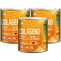 3x Cólageno Verisol Com Ácido Hialurônico 250g Flora Nativa-Unissex