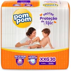Fralda Pom Pom Protek Proteção de Mãe Mega XXG 30 Unidades