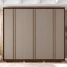 Guarda Roupa Casal 6 Portas 4 Gavetas com Pés Suburban Havana/Fendi