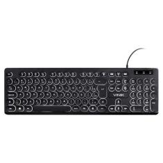 Teclado Chocolate Slim Multimidia Teclas Redondas Led Branco 1.8 Metro