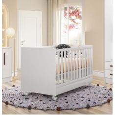 Berço Mini Cama Americano Qmovi Branco + Colchão Gazin