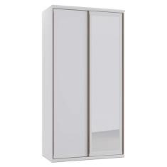 Guarda-Roupa Solteiro com Espelho Reflecta Elite I 2 PT 3 GV Branco - 