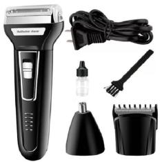 Aparador Maquina De Cabelo Barbeador Elétrico 3 Em 1-6558 - Kemei