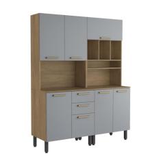 Cozinha Completa Compacta 150cm Grey Sky Axé Bertolini