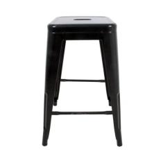 Banqueta Tolix Média sem Encosto Preta - Cadeiras INC