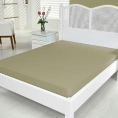 Lencol Micropercal 300 Fios Avulso Com Elastico Casal Avelã - Lux Enxo