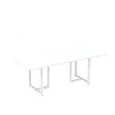 Mesa De Reunião Retangular 200x90cm Mr2000p25tub Branco