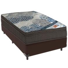 Cama Box Marrom E Colchão Iso Superpocket Molas Ensacadas Solteiro Ortobom