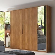 Guarda Roupa Casal 6 Portas Com Espelho E 6 Gavetas Atrice Amêndola Touch Amêndola Touch