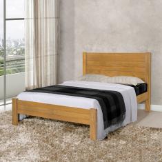 Cama Casal Madeira Vintage Lara - Imbuia - Marrom