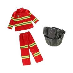 Traje de Bombeiro para Crianças - Fantasia de Halloween para Meninos, 