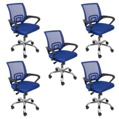 Kit 5 Cadeiras Escritório Diretor Giratória com Relax Tok 3310 - OR De