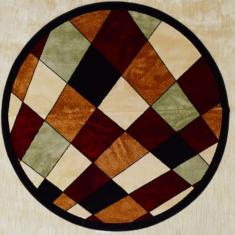 Tapete Veludo Redondo Marbella Boreal 200 cm Vitral