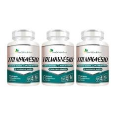 3 Tri Magnésio  Quelato + Taurato + Malato De Magnésio 60cps - Flora N