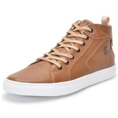 Tênis Masculino Couro Cano Alto Francashoes NS City Masculino-Masculino