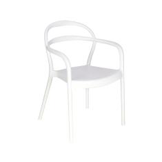Cadeira Sissi 92045-010 Estrutura em Plástico Fosco Branco Tramontina para Ambientes Modernos