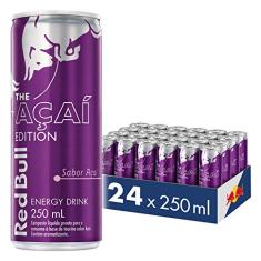 Energético Red Bull Energy Drink, Açaí, 250ml (24 latas)