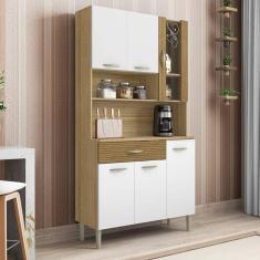 Armário de Cozinha 6 Portas 1 Gaveta Golden Kits Paraná Freijó/Supremo