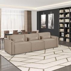 Sofá 3 Lugares 298cm Linho Lutz Yescasa Creme