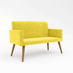 Sofá Namoradeira 2 Lugares - Balaqui Decor Amarelo