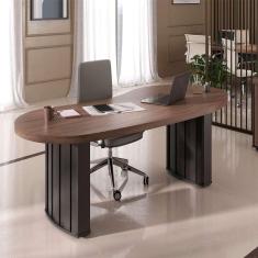 mesa de escritório organic charuto e preta