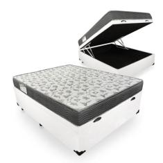 Cama Box Com Baú Casal Blindado + Colchão De Espuma D33 - Ortobom - is