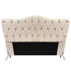 Cabeceira King Size Cama Box de Casal Quarto Estofada Barcelona 198cm 