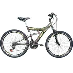 Bicicleta Aro 26 Dupla Suspensão TK3 Track TB 300, 21 marchas, Preto