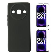 Capa Capinha Veludo + 2 Películas Vidro 3D Xiaomi Poco C61 - Db
