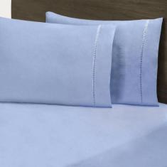 Jogo de Cama Casal 3 Peças Algodão 400 Fios Lançamento Toque Aveludado