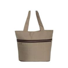 Bolsa Casual Ombro Bambuzal Oxford Feminina, Marrom, Claro