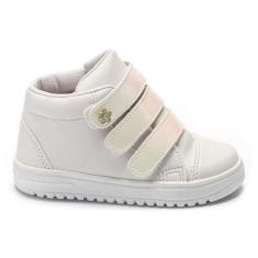 Tênis Infantil Tininha Menina Cano Alto 3 Tiras 27-001-Feminino