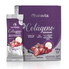 Colágeno Verisol Red Berries 30 Sachês 120G - Sanavita