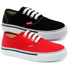 Kit 2 Pares Tênis Casual Feminino Liso Cadarço Conforto Leve-Feminino