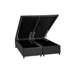 Cama Box Baú King Universal Courano Gray (186x198x35) - Costa Rica - A