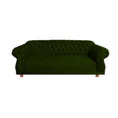 Sofá Chesterfield Capitone Elisabeth Suede Verde Musgo 2,30