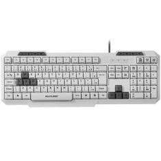 Teclado Gamer Multilaser Slim Branco - Multimidia