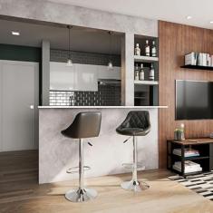 Banqueta Giratória Chiavari Preta